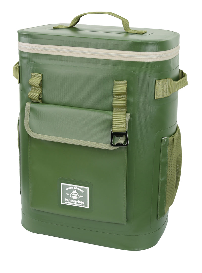 Waterproof Soft Sided Cooler Backpack - 24CAN - Olive