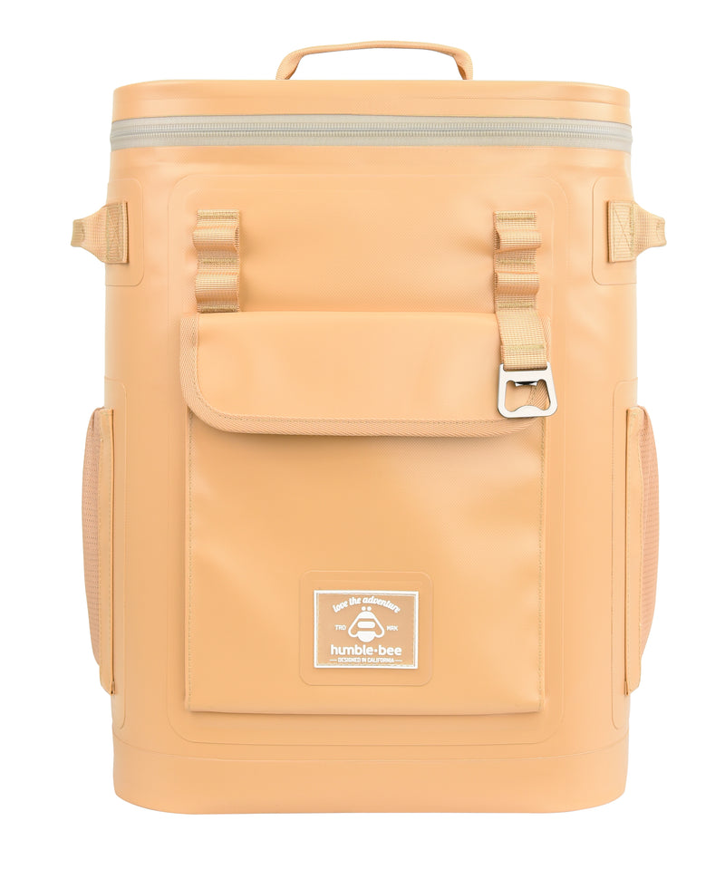 Waterproof Soft Sided Cooler Backpack - 24CAN - Tangerine