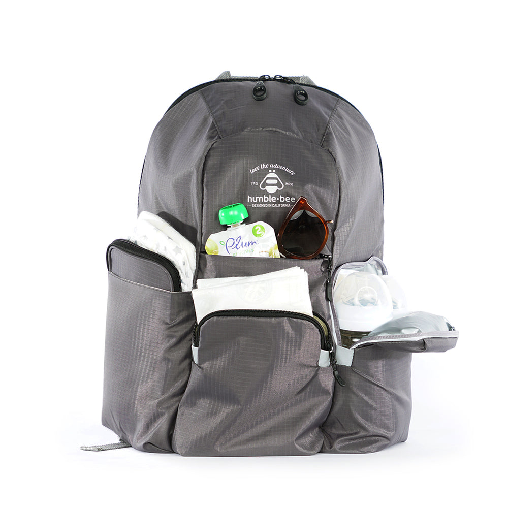 Free Spirit Diaper Bag with 40 Accessory Bundle Humble Bee