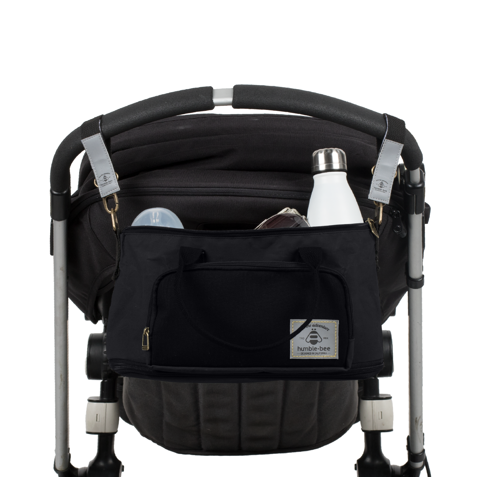 bugaboo pram caddy Mini Charm Stroller Organizer Bag with Stroller Straps – Humble-Bee